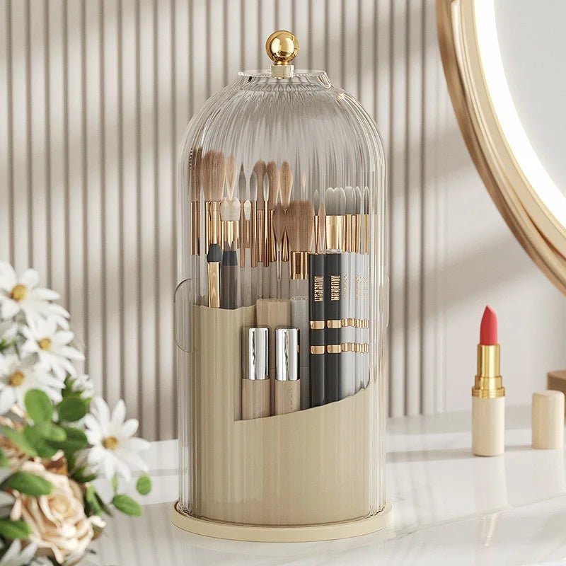 Organisateur Maquillage - MakeupBrushHolder™ - Beige Transparent - ElieRangement