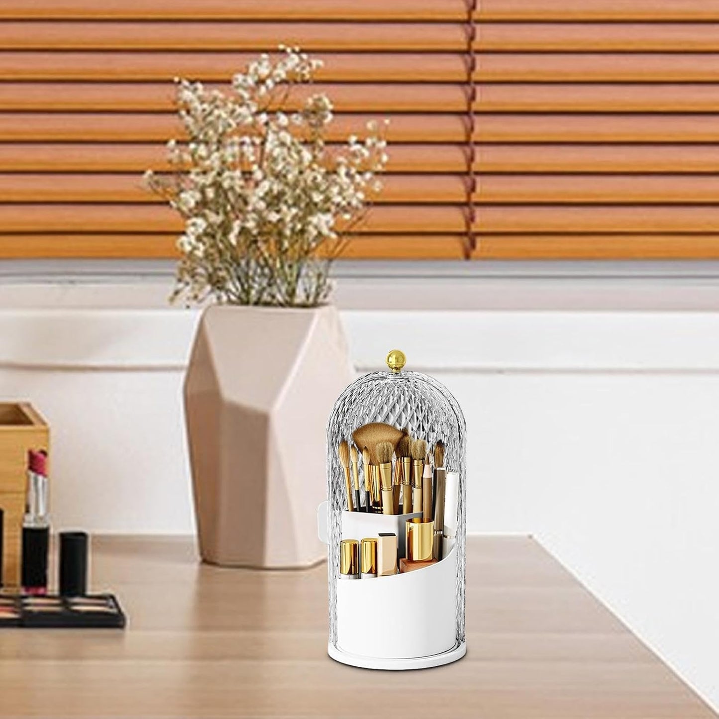 Organisateur Maquillage - MakeupBrushHolder™ - Diamant Blanc - ElieRangement